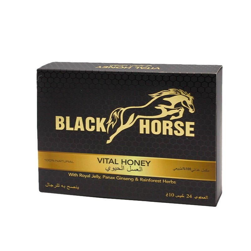 Black Horse Vital Honey Box of 24 Sachets - honeybankuae